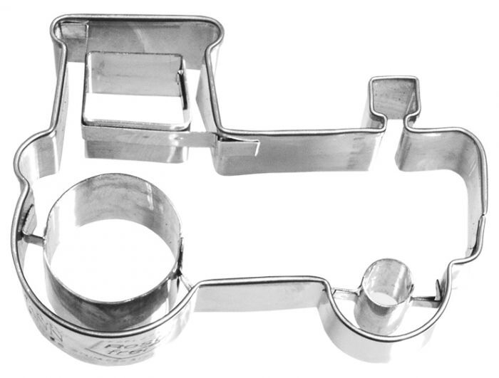 Ausstechform Traktor 8,5 cm Edelstahl mit Prägung – Plätzchenform Bauernhof Backzubehör ?