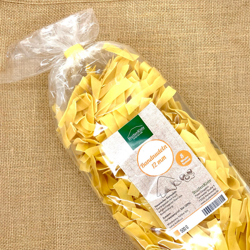 Bandnudeln 12 mm Eiernudeln 500 g – schwäbische Nudelspezialität aus Hartweizengrieß ?