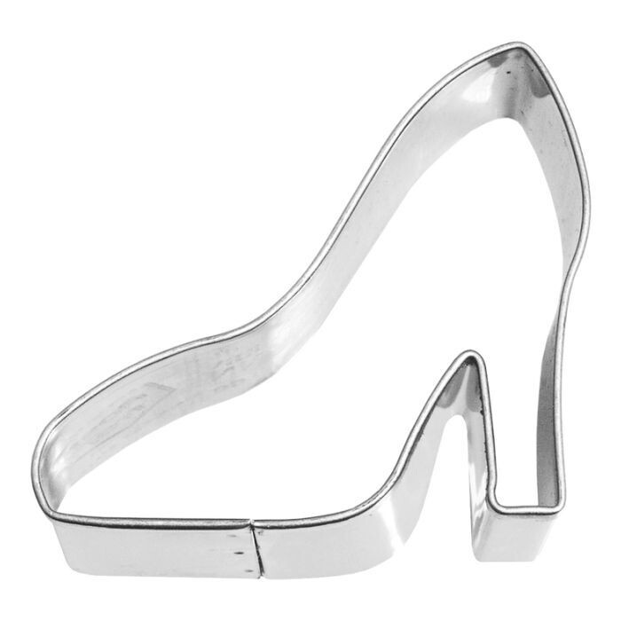 Ausstechform Pumps 10 cm aus Edelstahl – Plätzchenausstecher mit Innenprägung ?