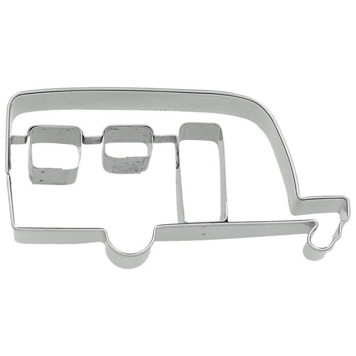 Wohnwagen Ausstechform aus Edelstahl mit Innenprägung 9 cm ? Wohnwagen Ausstechform aus Edelstahl mit Innenprägung 9 cm ?