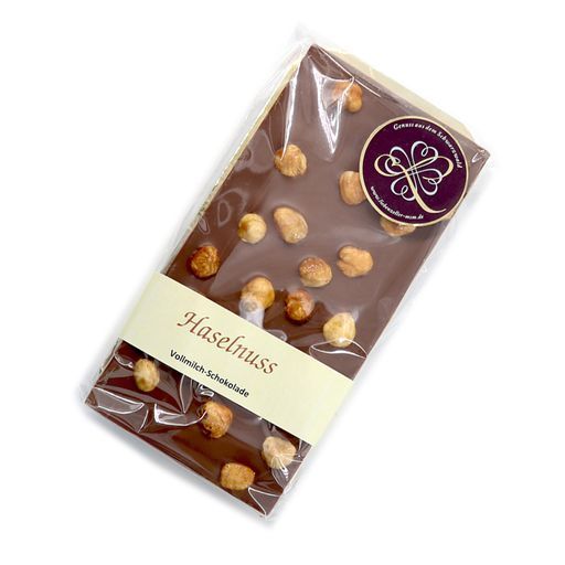 Haselnuss Vollmilchschokolade mit karamellisierten Haselnüssen – einzeln verpackt ? Haselnuss Vollmilchschokolade mit karamellisierten Haselnüssen – einzeln verpackt ?