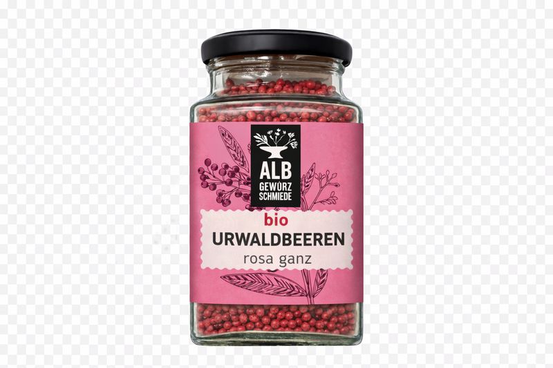 Bio-Urwaldbeere ganz, rosa Beere Glas 60g
