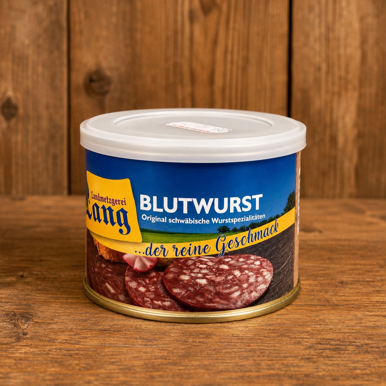 Schwäbische Blutwurst Dose 200 g – Hausmacher Wurstspezialität von Landmetzgerei Lang ?