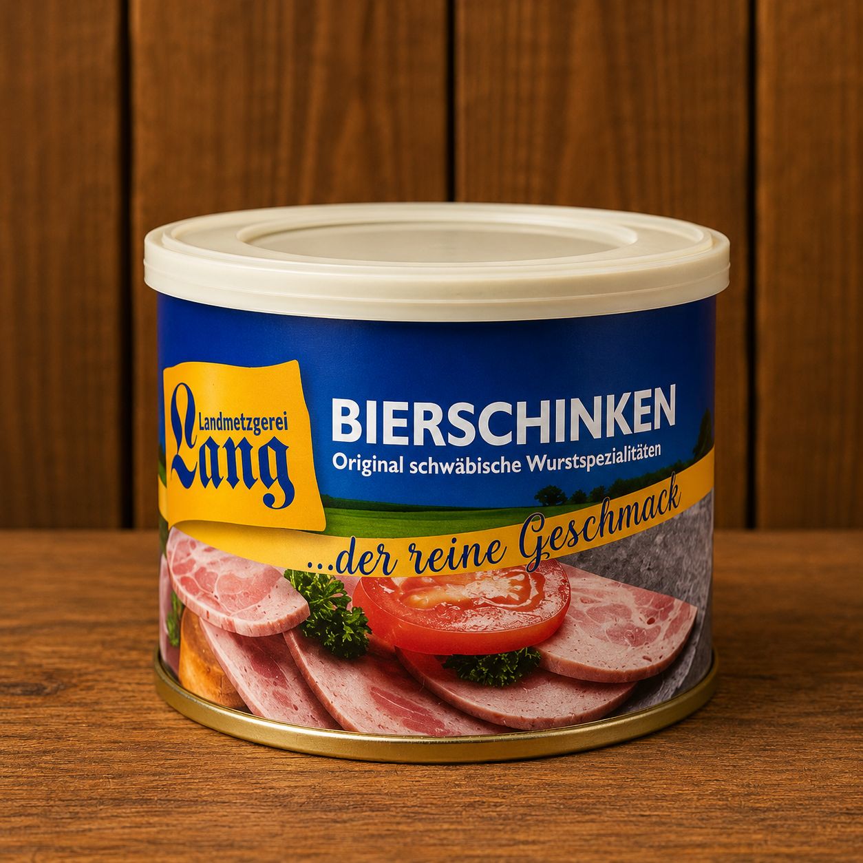 Bierschinken Dose 200 g – Schwäbische Wurstspezialität von der Landmetzgerei Lang ? Bierschinken Dose 200 g – Schwäbische Wurstspezialität von der Landmetzgerei Lang ?