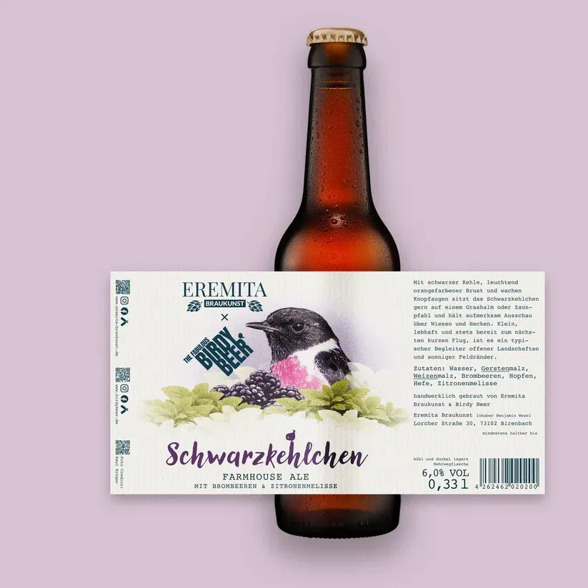 Schwarzkehlchen Farmhouse Ale – Craft Beer mit Brombeere & Zitronenmelisse ? Schwarzkehlchen Farmhouse Ale – Craft Beer mit Brombeere & Zitronenmelisse ?
