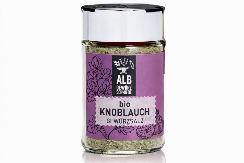 Bio Knoblauch Gewürzsalz im Streuer 50g