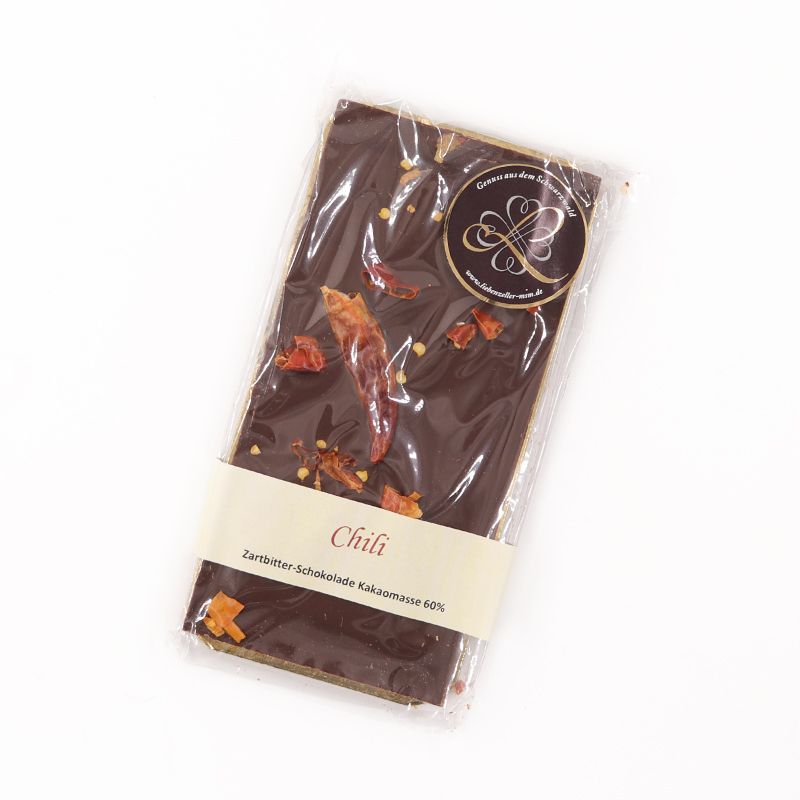 Chili Zartbitterschokolade 60 % Kakao mit feiner Schärfe ?️