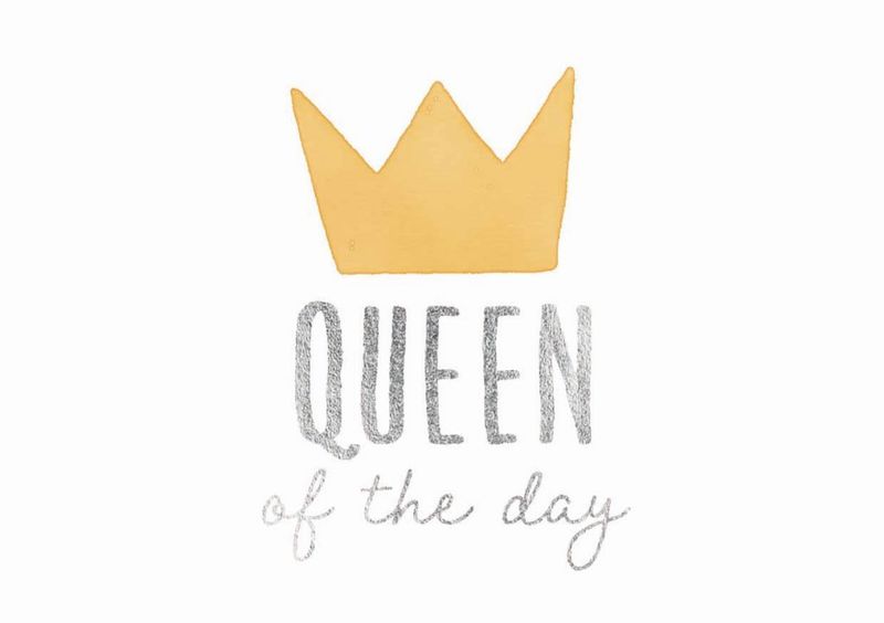 Midi-Doppelkarte: Queen of the day - Krone