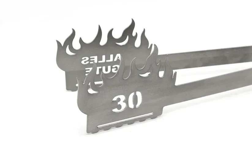 Grillzange Flamme Alles Gute 30 – Edelstahl Grillzange zum 30. Geburtstag ?