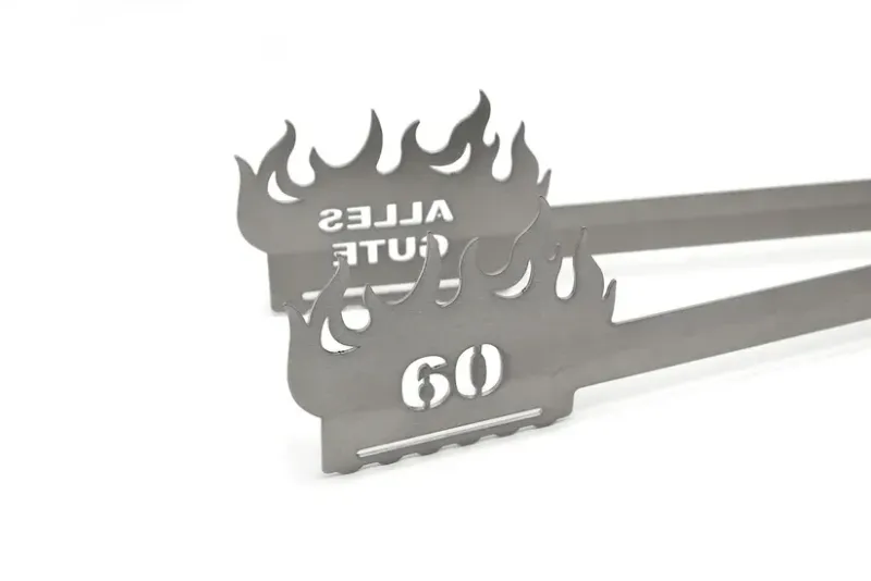 Grillzange Flamme Alles Gute 60 – Grillzange aus Edelstahl zum 60. Geburtstag ? Grillzange Flamme Alles Gute 60 – Grillzange aus Edelstahl zum 60. Geburtstag ?