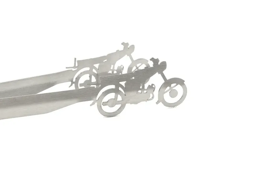 Grillzange Motiv Simson S51 – Grillzange aus Edelstahl für Simson-Fans & Mopedliebhaber ?️