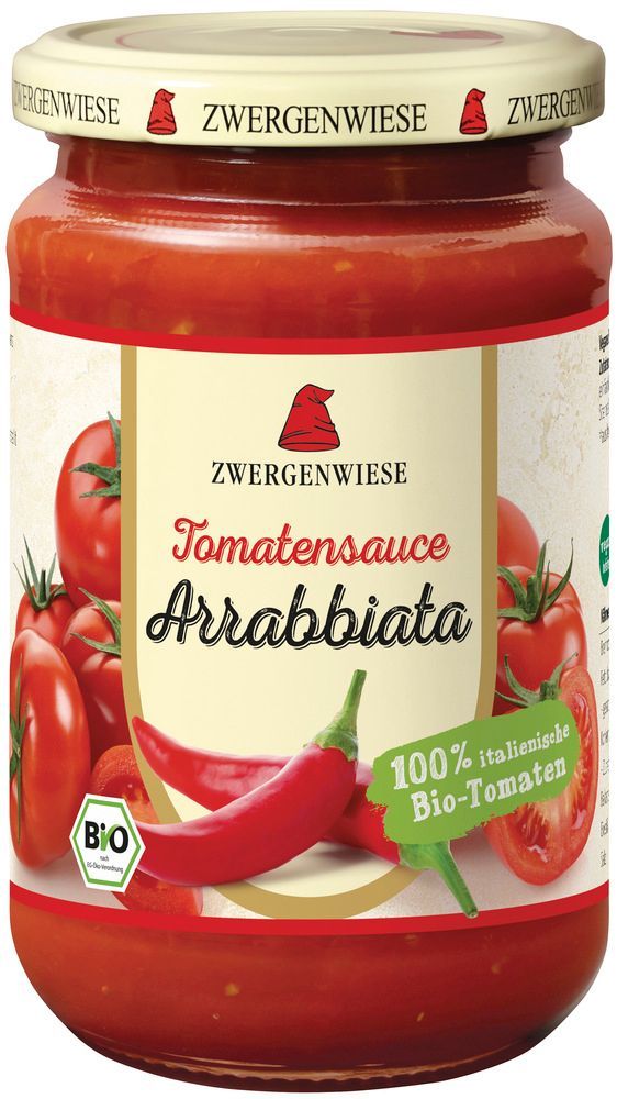 Tomatensauce Arrabbiata Bio 340 ml – vegane italienische Bio-Tomatensauce mit feuriger Peperoni ?️?