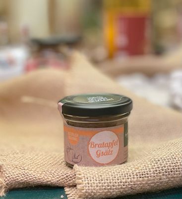 Bratapfel Gsälz Fruchtaufstrich 130 g – Winterlicher Apfelaufstrich mit Mandeln, Rosinen & Zimt ?✨ Bratapfel Gsälz Fruchtaufstrich 130 g – Winterlicher Apfelaufstrich mit Mandeln, Rosinen & Zimt ?✨