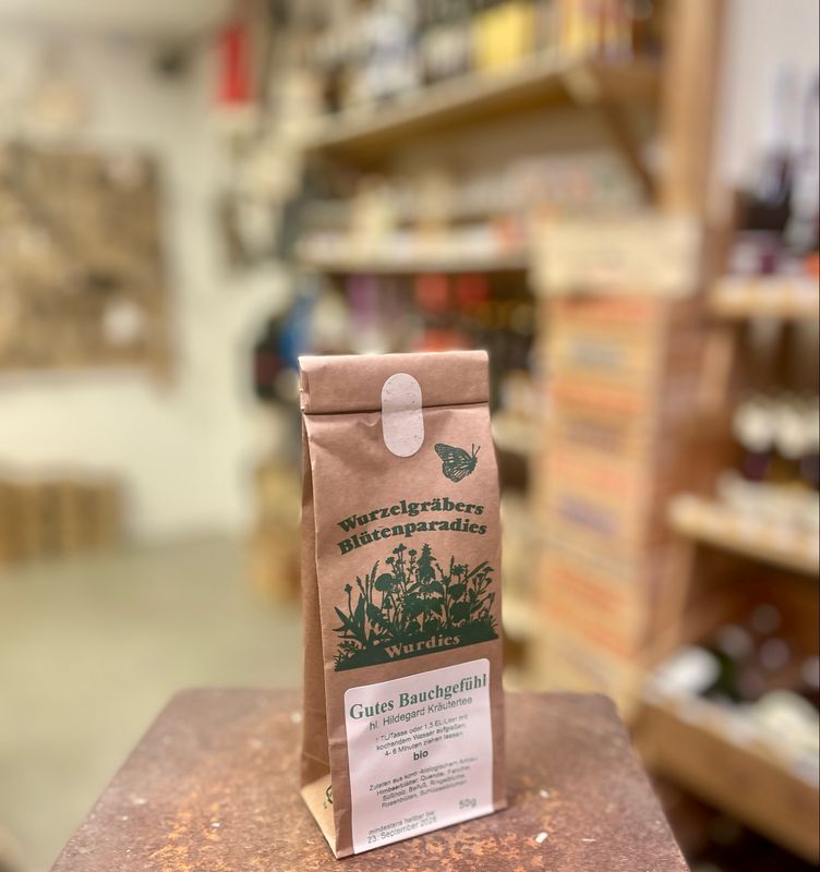 Gutes Bauchgefühl Bio-Kräutertee – Hildegard-Kräutertee für Wohlbefinden & Wärme ? Gutes Bauchgefühl Bio-Kräutertee – Hildegard-Kräutertee für Wohlbefinden & Wärme ?