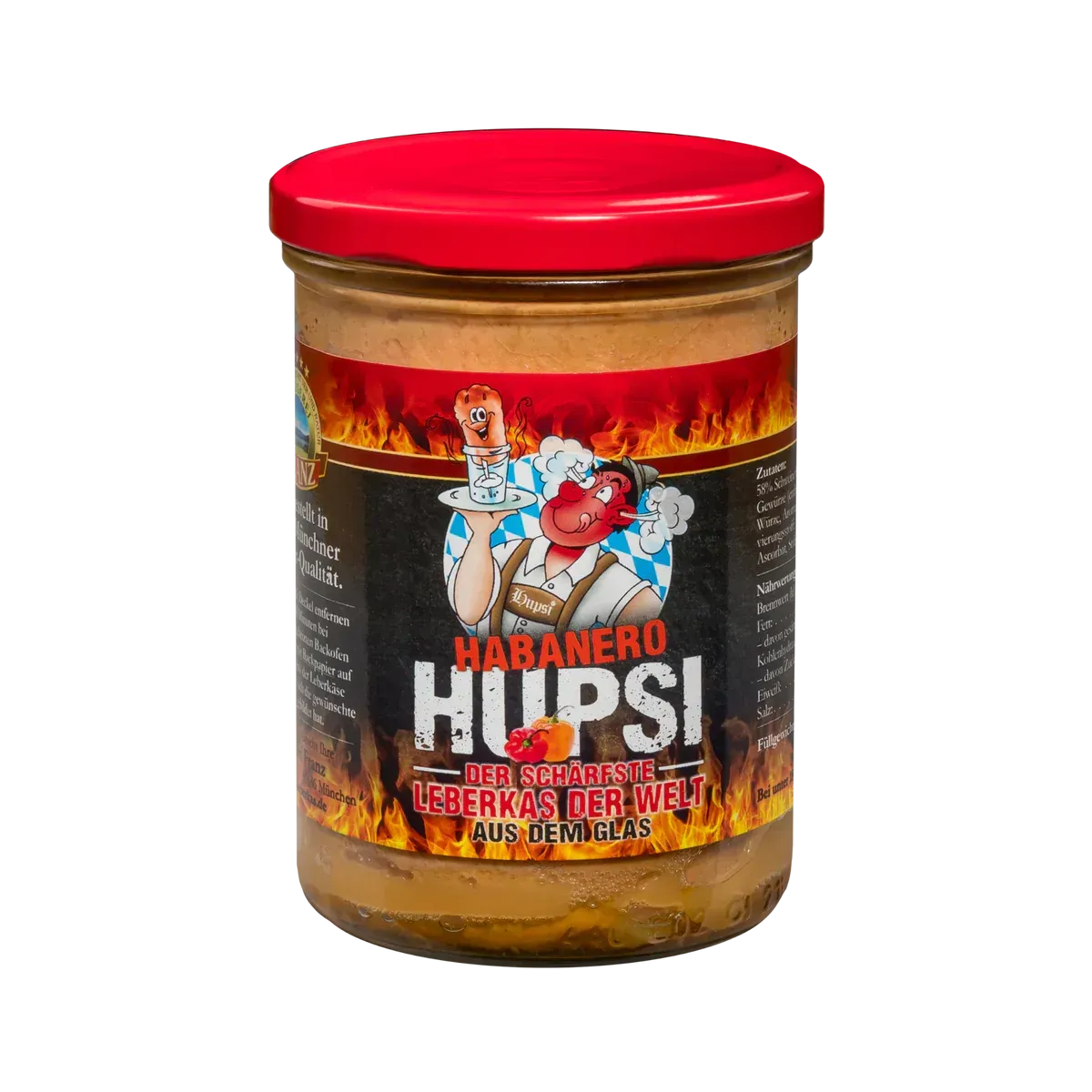 Habanero HUPSI – Scharfer Leberkäse aus dem Glas mit Habanero-Chili ?️ Habanero HUPSI – Scharfer Leberkäse aus dem Glas mit Habanero-Chili ?️