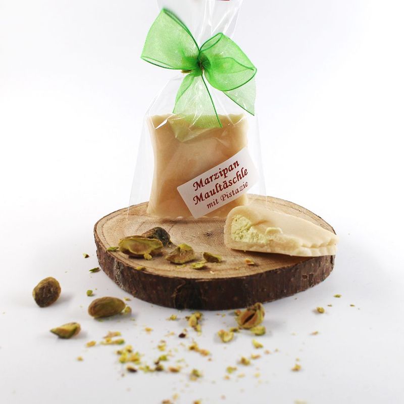 Marzipan-Maultäschle mit Pistazienfüllung 30g