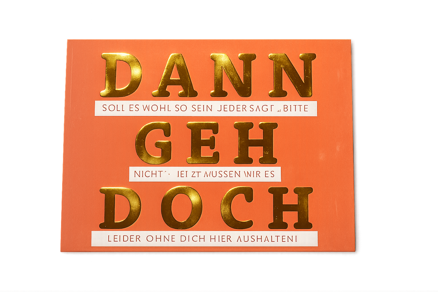 Doppelkarte: Dann geh doch