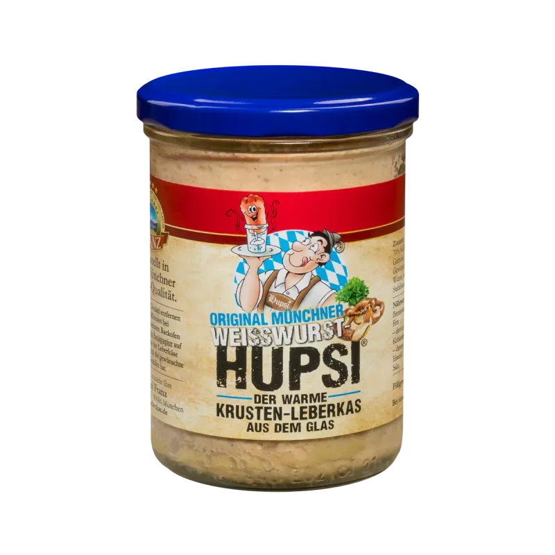 Weißwurst Leberkäse im Glas – Original Münchner Weißwurst Hupsi 380 g ?