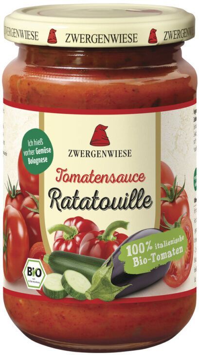 Tomatensauce Ratatouille Bio 340 ml – vegane Gemüse Bolognese mit italienischen Bio-Tomaten ??