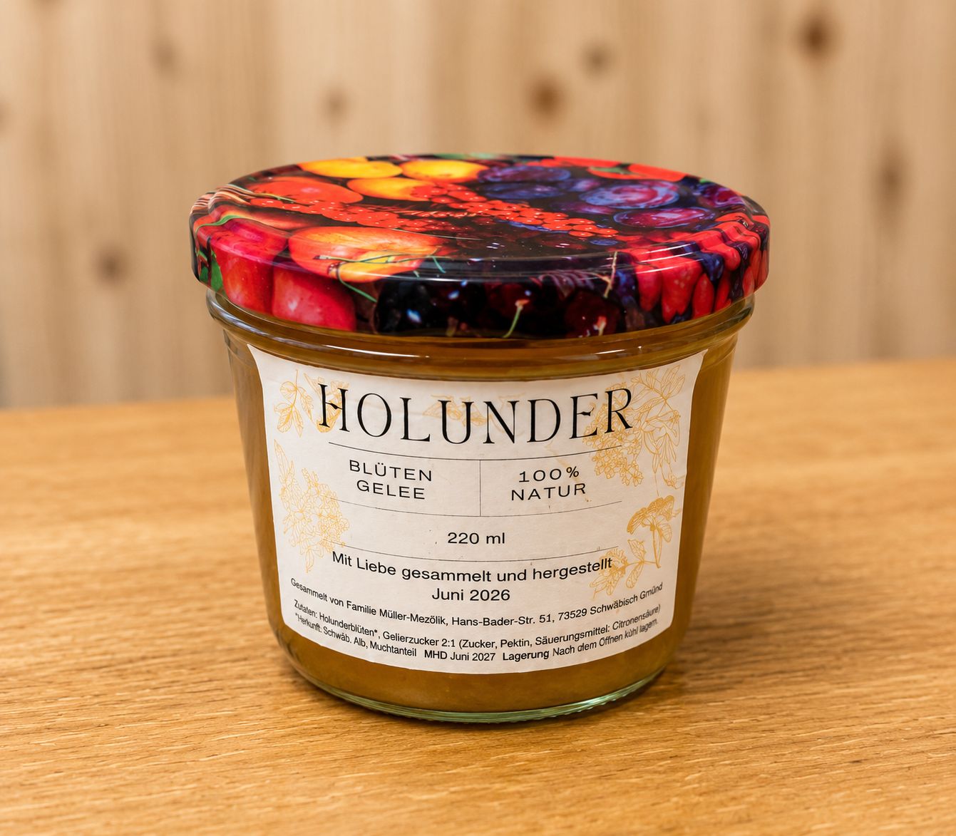 Holunderblüten Gelee 100 g – Handgemachtes Blütengelee aus Holunderblüten | 100 % Natur ? Holunderblüten Gelee 100 g – Handgemachtes Blütengelee aus Holunderblüten | 100 % Natur ?