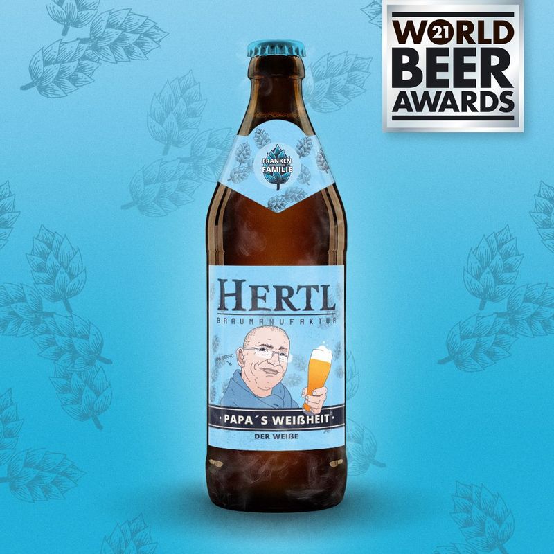 Papa's Weisheit 0,5 l – Fränkisches Hefeweizen von Hertl mit 5,1 % vol. ?