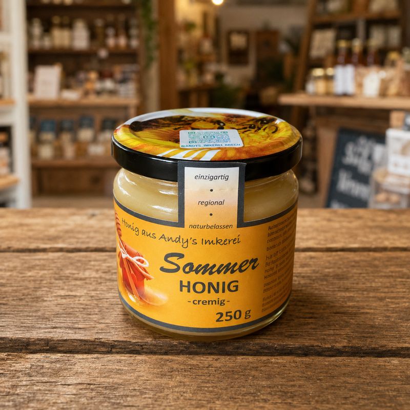 Sommerhonig cremig 250 g – regionaler Imkerhonig ? Sommerhonig cremig 250 g – regionaler Imkerhonig ?