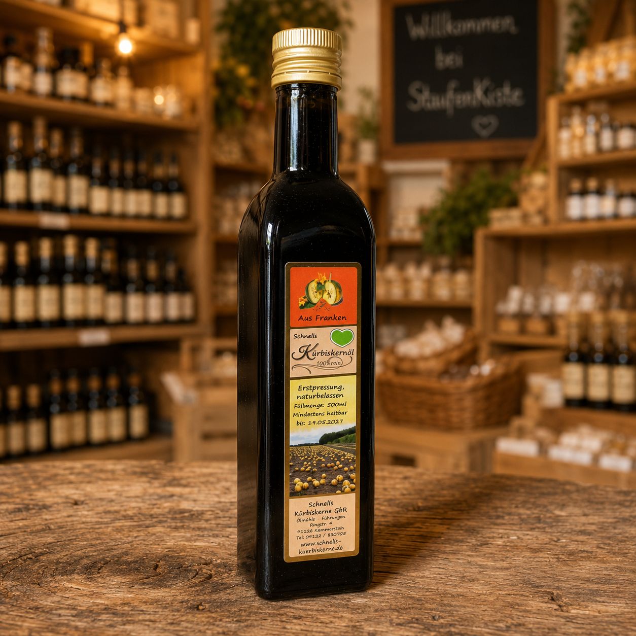 Kürbiskernöl 500 ml – nativ, kaltgepresst & vielseitig verwendbar ? Kürbiskernöl 500 ml – nativ, kaltgepresst & vielseitig verwendbar ?