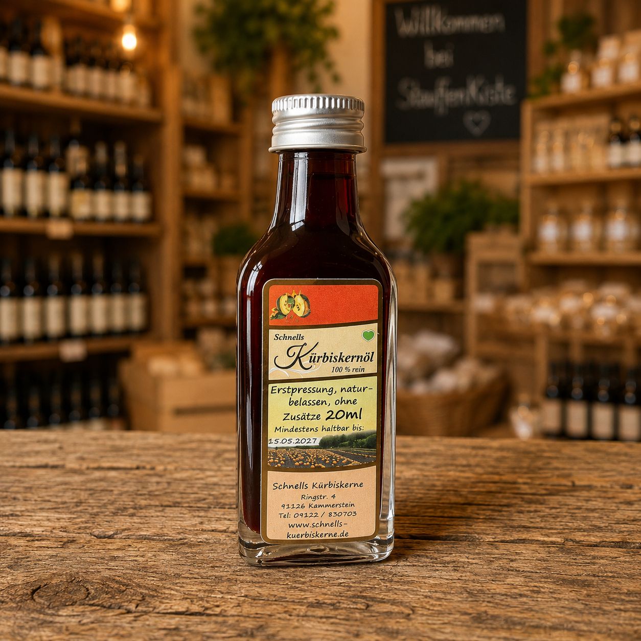 Kürbiskernöl 20 ml – nativ, kaltgepresst & vielseitig verwendbar ? Kürbiskernöl 20 ml – nativ, kaltgepresst & vielseitig verwendbar ?