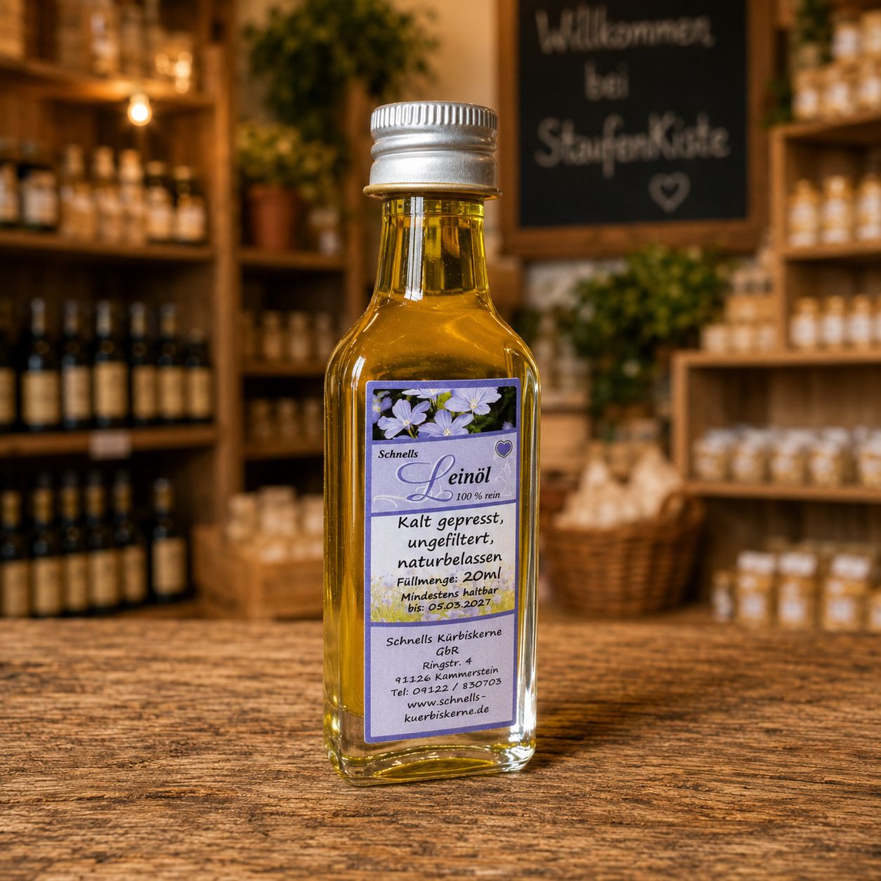 Bioland-Leinöl 20 ml – kaltgepresstes, natives Bio-Leinöl ? Bioland-Leinöl 20 ml – kaltgepresstes, natives Bio-Leinöl ?