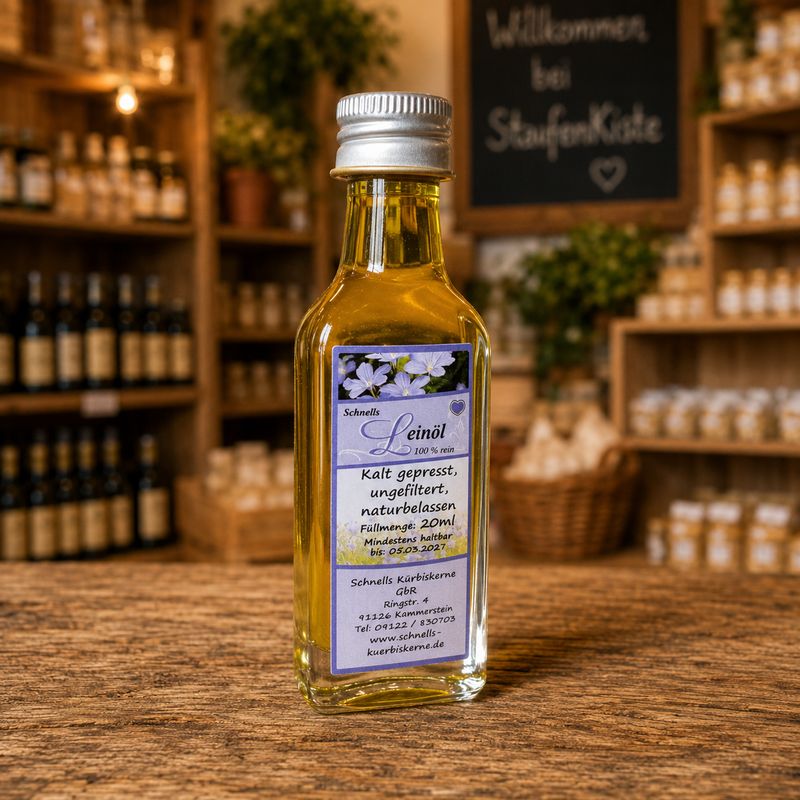 Bioland-Leinöl 20 ml – kaltgepresstes, natives Bio-Leinöl ?