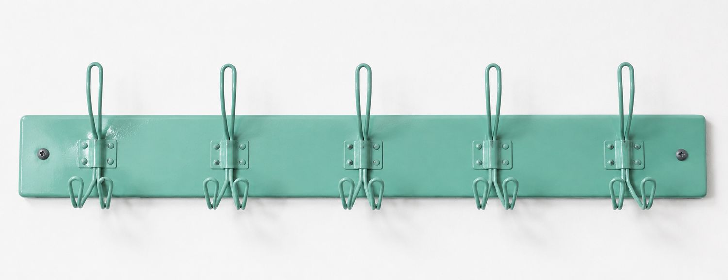 Hakenleiste Metall Türkis 57 x 12 x 4,5 cm – Garderobe mit 5 Haken ? Hakenleiste Metall Türkis 57 x 12 x 4,5 cm – Garderobe mit 5 Haken ?