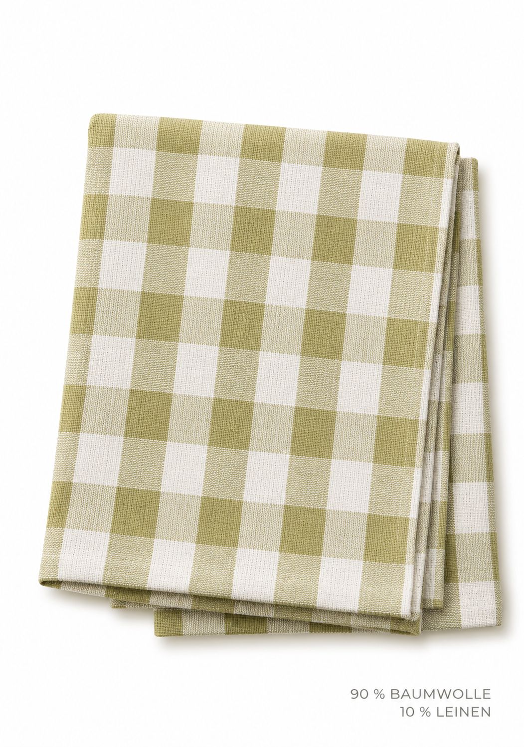 Kariertes Trockentuch olive/natur 50 x 70 cm – Baumwolle & Leinen ? Kariertes Trockentuch olive/natur 50 x 70 cm – Baumwolle & Leinen ?