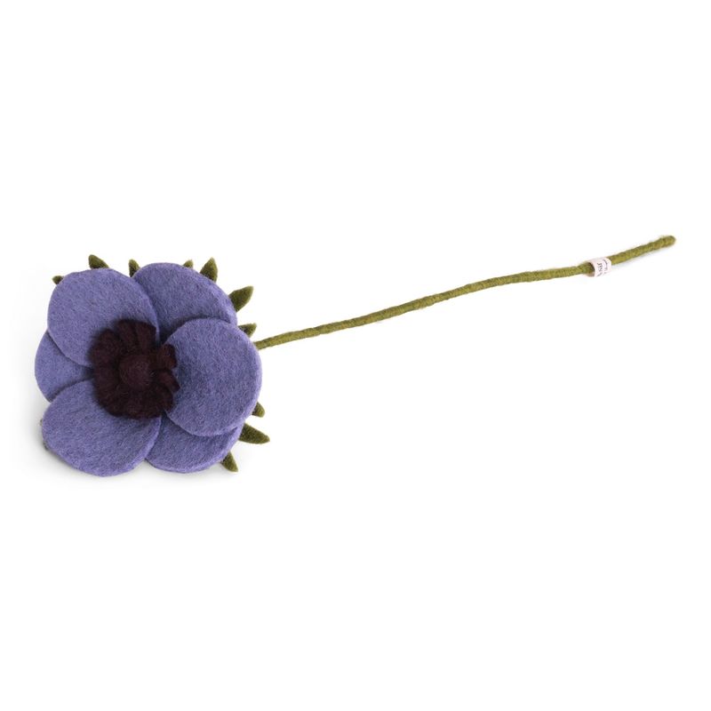 Filz Französische Anemone Lila – Handgefertigte Deko-Blume 30 cm ? Filz Französische Anemone Lila – Handgefertigte Deko-Blume 30 cm ?