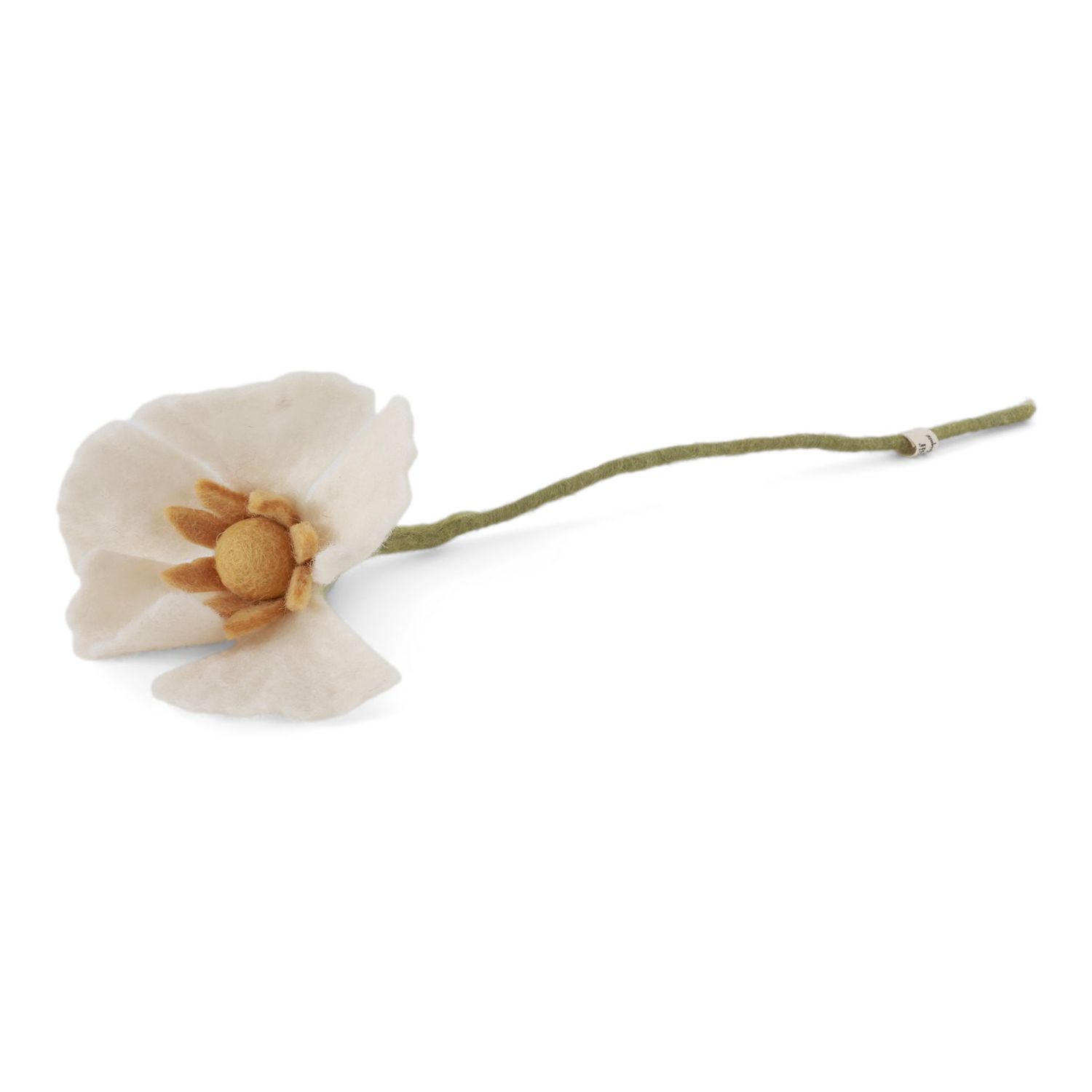 Filz Mohnblume Weiß – Handgefertigte Deko-Blume 34 cm ? Filz Mohnblume Weiß – Handgefertigte Deko-Blume 34 cm ?