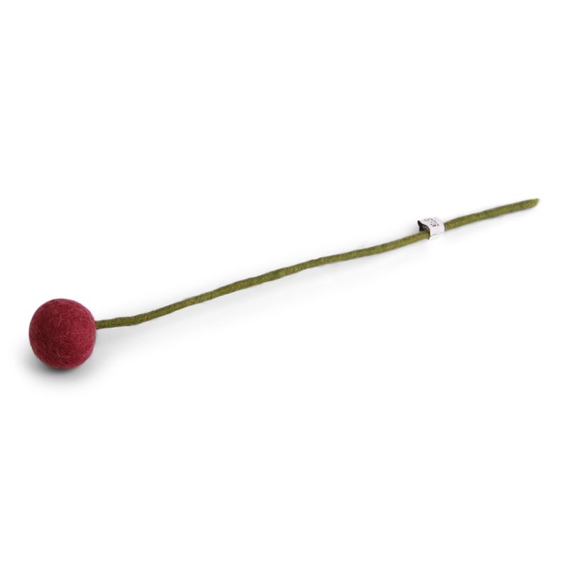 Filz Kugelblume Weinrot Ø 3 cm – Handgefertigte Dekoblume 30 cm ? Filz Kugelblume Weinrot Ø 3 cm – Handgefertigte Dekoblume 30 cm ?