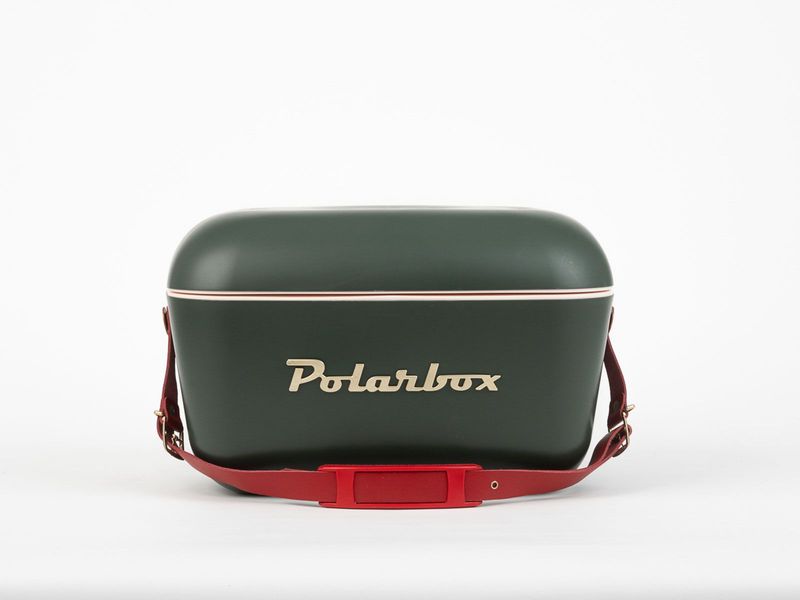 Polarbox Kühlbox 20 Liter Green Forest mit beigem Innenraum & Gold-Logo ? Polarbox Kühlbox 20 Liter Green Forest mit beigem Innenraum & Gold-Logo ?