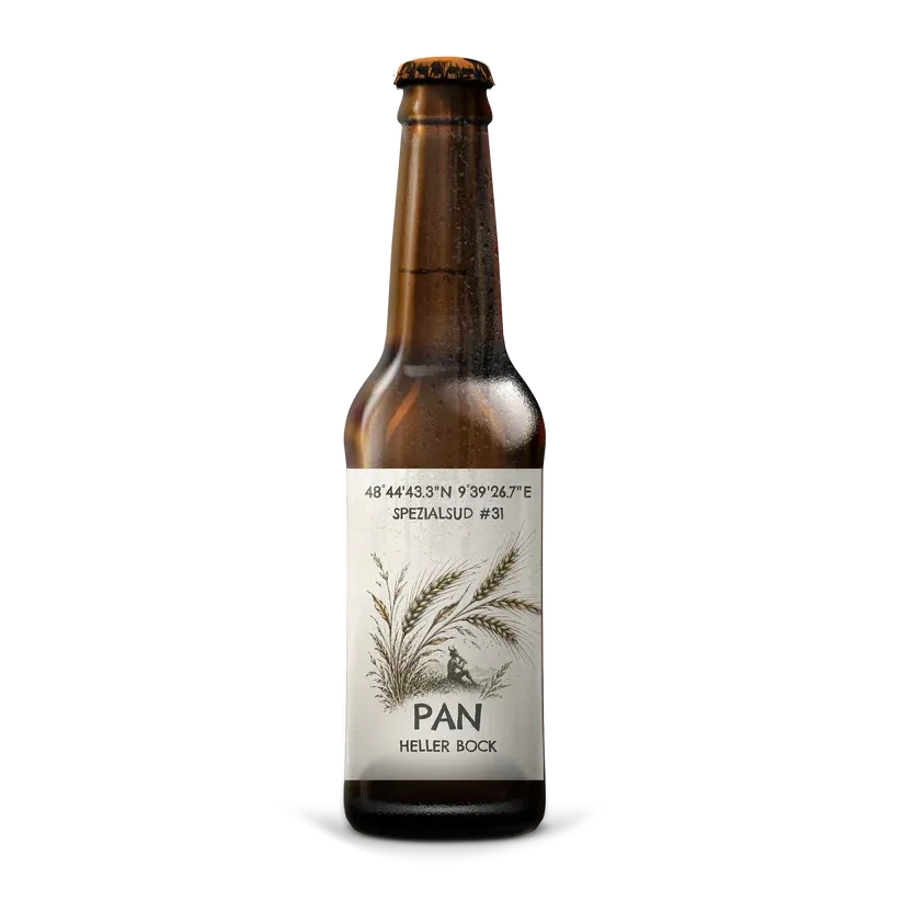 Pan Heller Bock – Unfiltrierter heller Bock mit Honig- & Malzaromen ?0,33l Pan Heller Bock – Unfiltrierter heller Bock mit Honig- & Malzaromen ?0,33l
