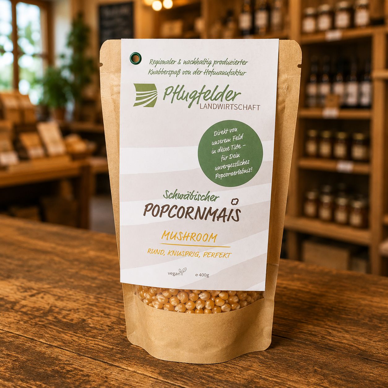 Schwäbischer Popcornmais Mushroom – Regionaler Popcornmais aus dem Strohgäu ?400 g Schwäbischer Popcornmais Mushroom – Regionaler Popcornmais aus dem Strohgäu ?400 g