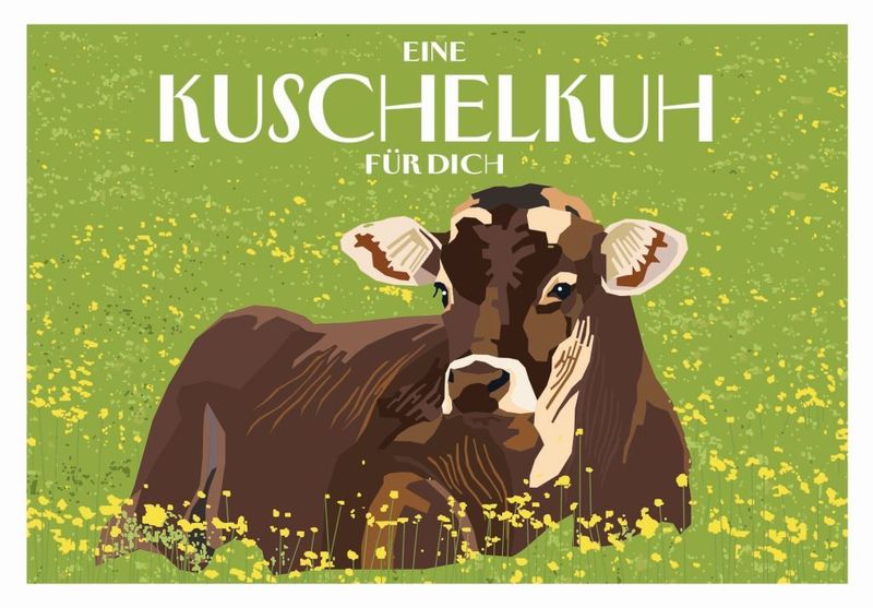 Grußkarte Kuschelkuh – Doppelkarte für Geburtstag & Freundschaft mit Recycling-Umschlag ? Grußkarte Kuschelkuh – Doppelkarte für Geburtstag & Freundschaft mit Recycling-Umschlag ?