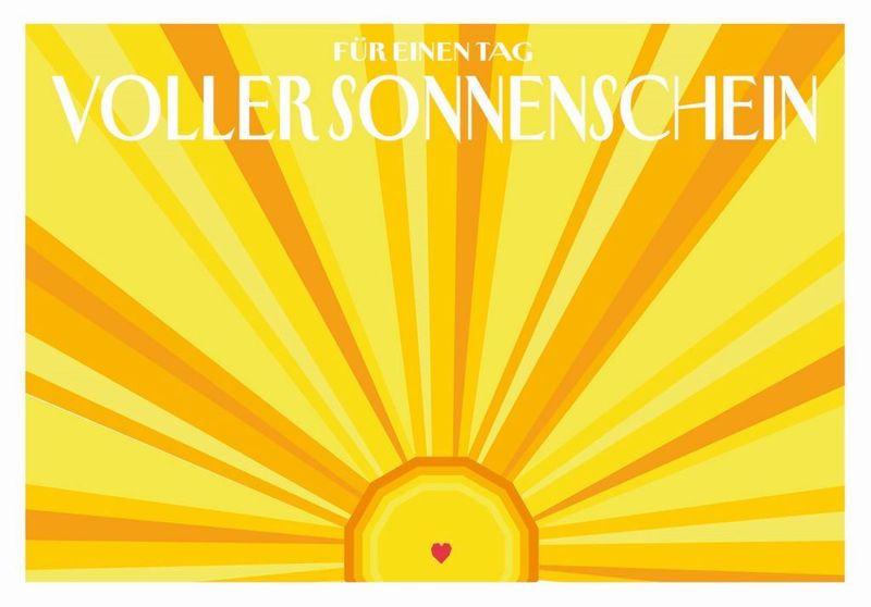 Grußkarte Für einen Tag voller Sonnenschein – Doppelkarte mit Recycling-Umschlag ☀️
