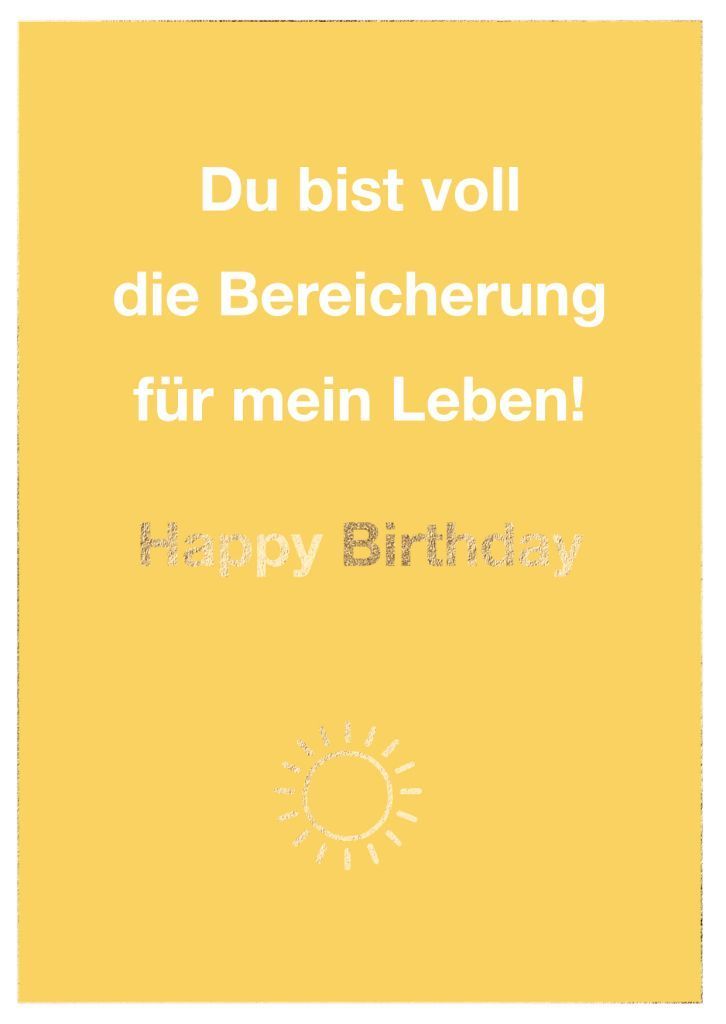 Geburtstagskarte Du bist die Bereicherung für mein Leben – Doppelkarte mit Goldfolie ? Geburtstagskarte Du bist die Bereicherung für mein Leben – Doppelkarte mit Goldfolie ?