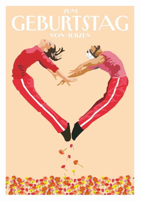 Geburtstagskarte Zum Geburtstag von Herzen – Liebevolle Doppelkarte mit Herzmotiv ❤️ Geburtstagskarte Zum Geburtstag von Herzen – Liebevolle Doppelkarte mit Herzmotiv ❤️