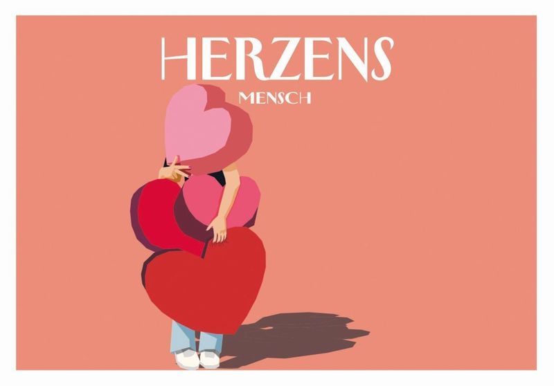 Grußkarte Herzensmensch – Doppelkarte für Liebe & Freundschaft mit Recycling-Umschlag ❤️
