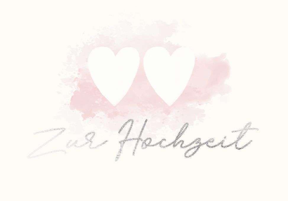 Doppelkarte: Zur Hochzeit - Zwei Herzen – Hochzeitskarte B6 aus Recyclingpapier mit Silberfolie ? Doppelkarte: Zur Hochzeit - Zwei Herzen – Hochzeitskarte B6 aus Recyclingpapier mit Silberfolie ?