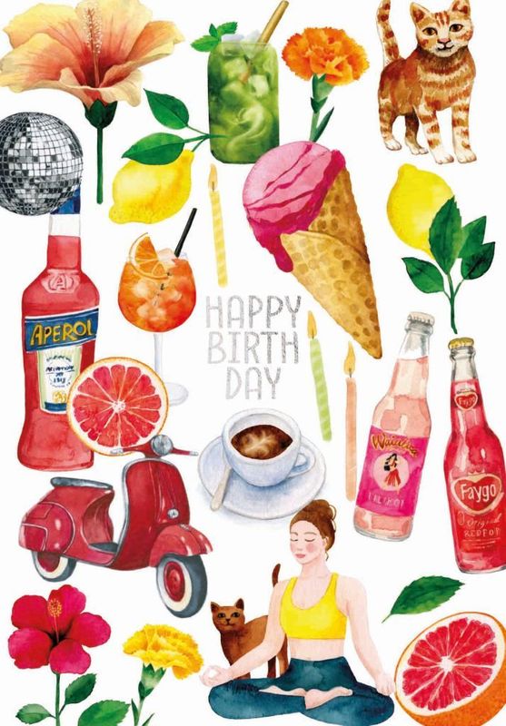 Happy Birthday - Viele schöne Dinge – Geburtstagskarte mit bunten Lieblingsmomenten ? Happy Birthday - Viele schöne Dinge – Geburtstagskarte mit bunten Lieblingsmomenten ?