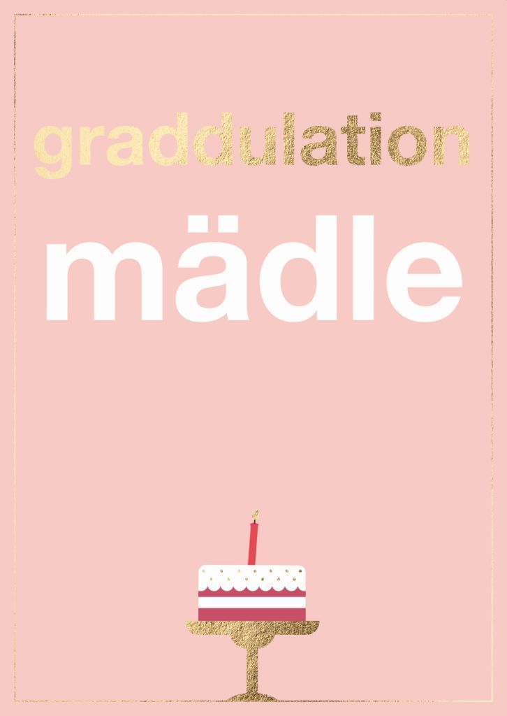 Doppelkarte: graddulation mädle – Geburtstagskarte A6 mit Goldfolie ? Doppelkarte: graddulation mädle – Geburtstagskarte A6 mit Goldfolie ?