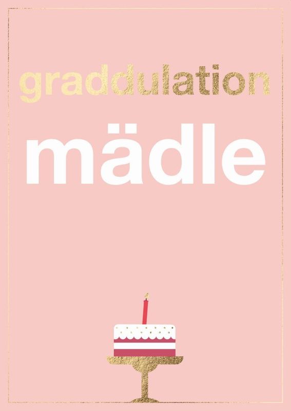Doppelkarte: graddulation mädle – Geburtstagskarte A6 mit Goldfolie ? Doppelkarte: graddulation mädle – Geburtstagskarte A6 mit Goldfolie ?