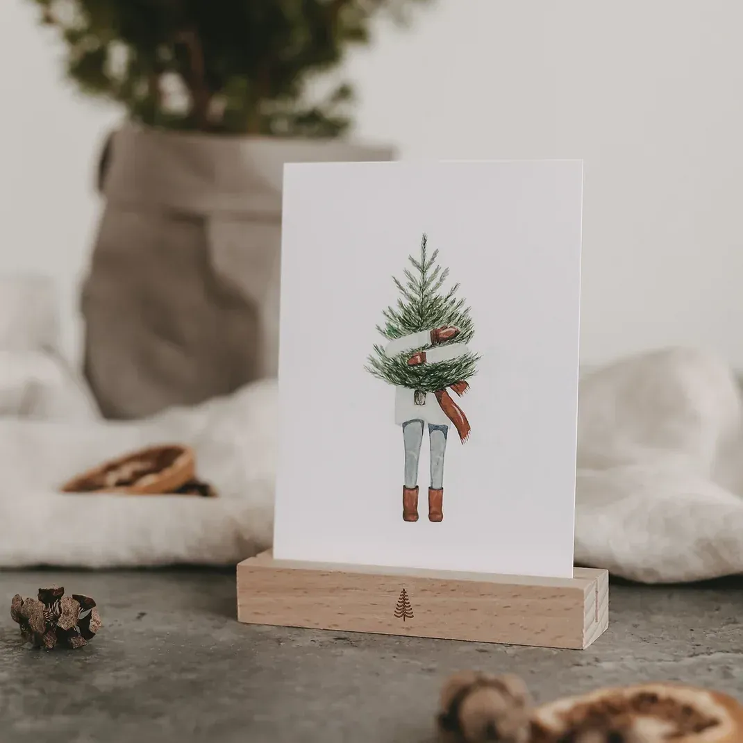 Aquarellkarte Christmas Girl – Weihnachtskarte mit handgezeichnetem Weihnachtsmotiv ? Aquarellkarte Christmas Girl – Weihnachtskarte mit handgezeichnetem Weihnachtsmotiv ?