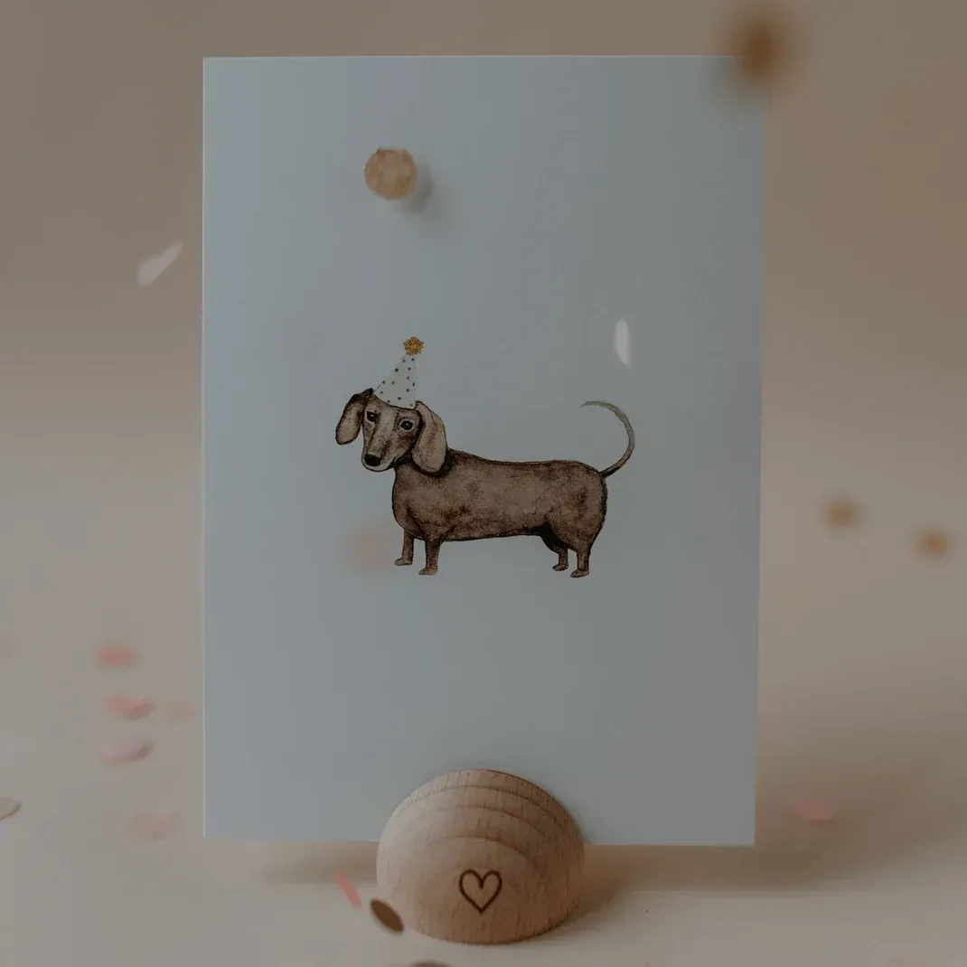 Aquarellkarte Dachshund – Dackel-Grußkarte für Geburtstag & Hundefreunde ? Aquarellkarte Dachshund – Dackel-Grußkarte für Geburtstag & Hundefreunde ?