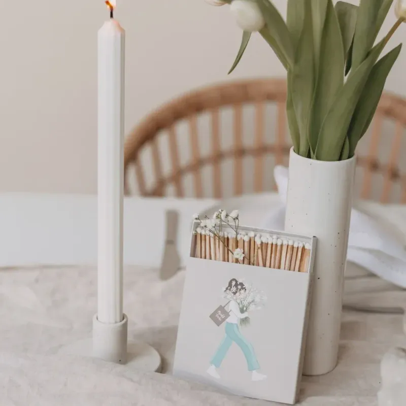 Streichhölzer Blumenmädchen – 60 lange Streichhölzer mit weißen Zündköpfen ? Streichhölzer Blumenmädchen – 60 lange Streichhölzer mit weißen Zündköpfen ?